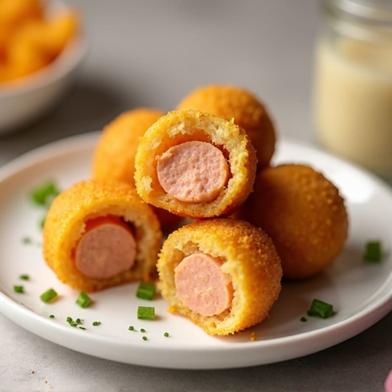 Golden Baked Turkey Corn Dog Bites
