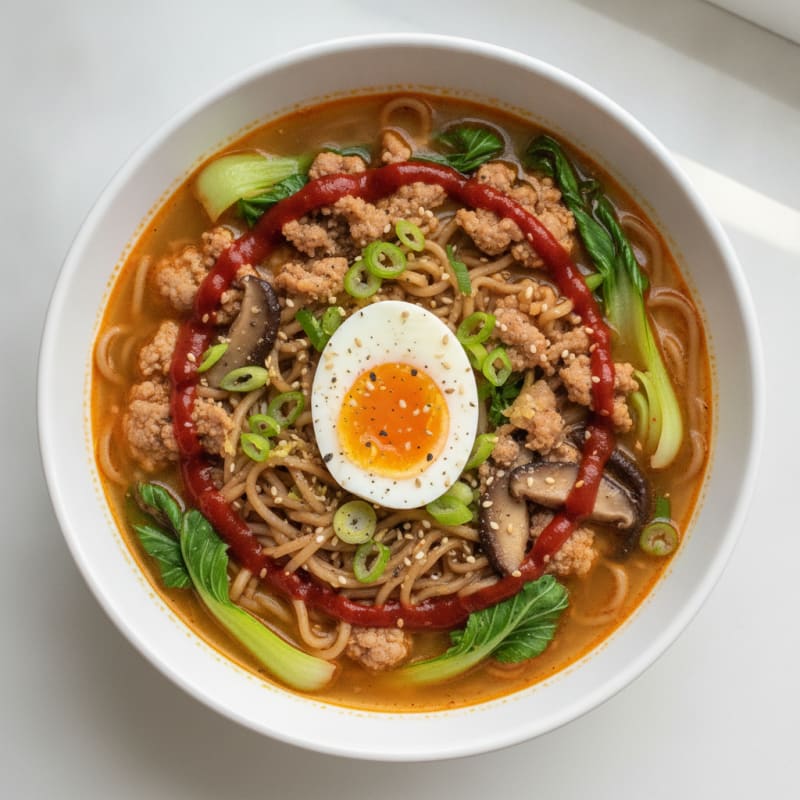 Sriracha Pork Ramen Soup