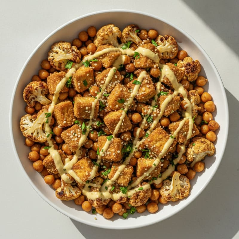 Roasted Vegetable and Chickpea Bowl