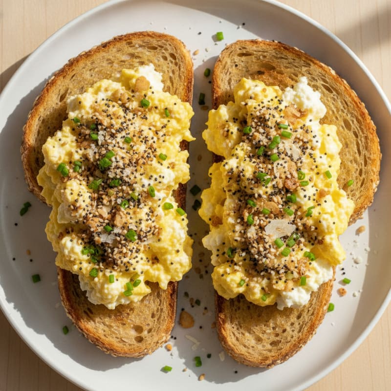 Savory Egg Toast with Everything Seasoning