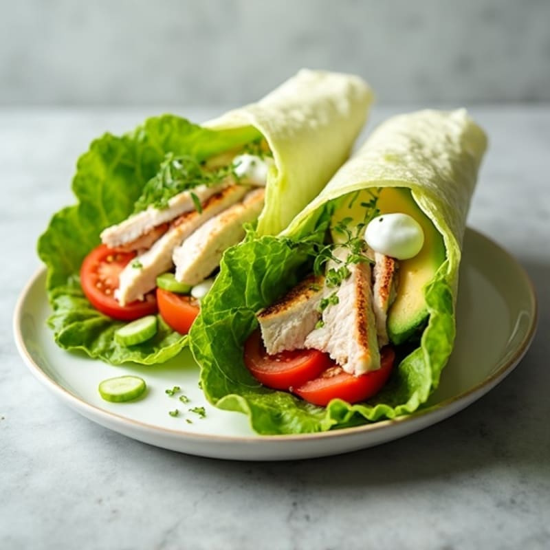 Fresh Turkey Avocado Lettuce Wrap
