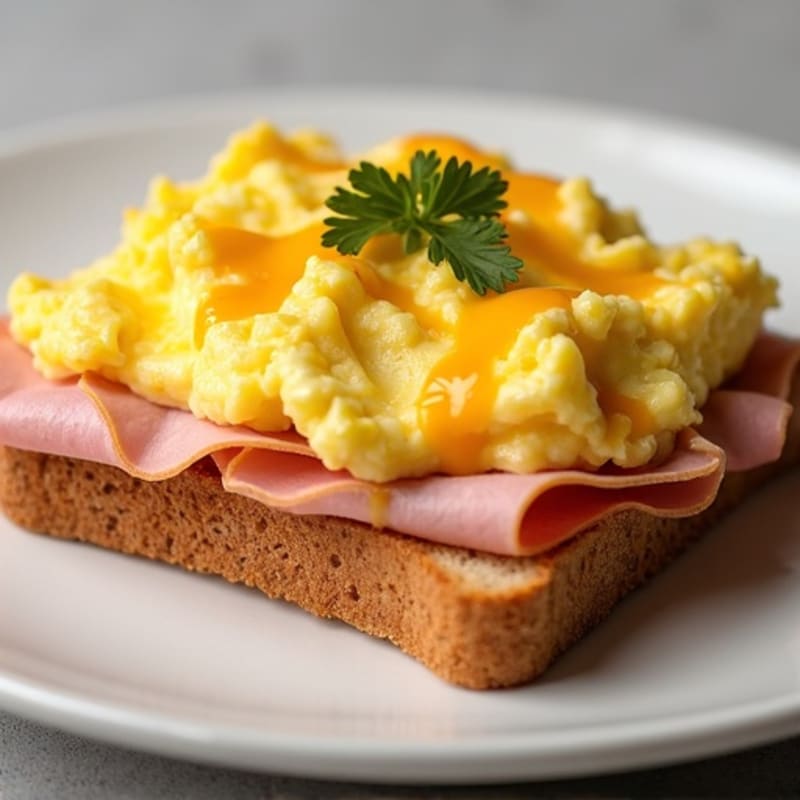 Open-Face Honey-Mustard Ham and Swiss Melt