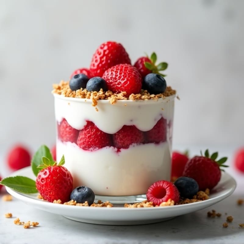Creamy Greek Yogurt Protein Parfait with Berries