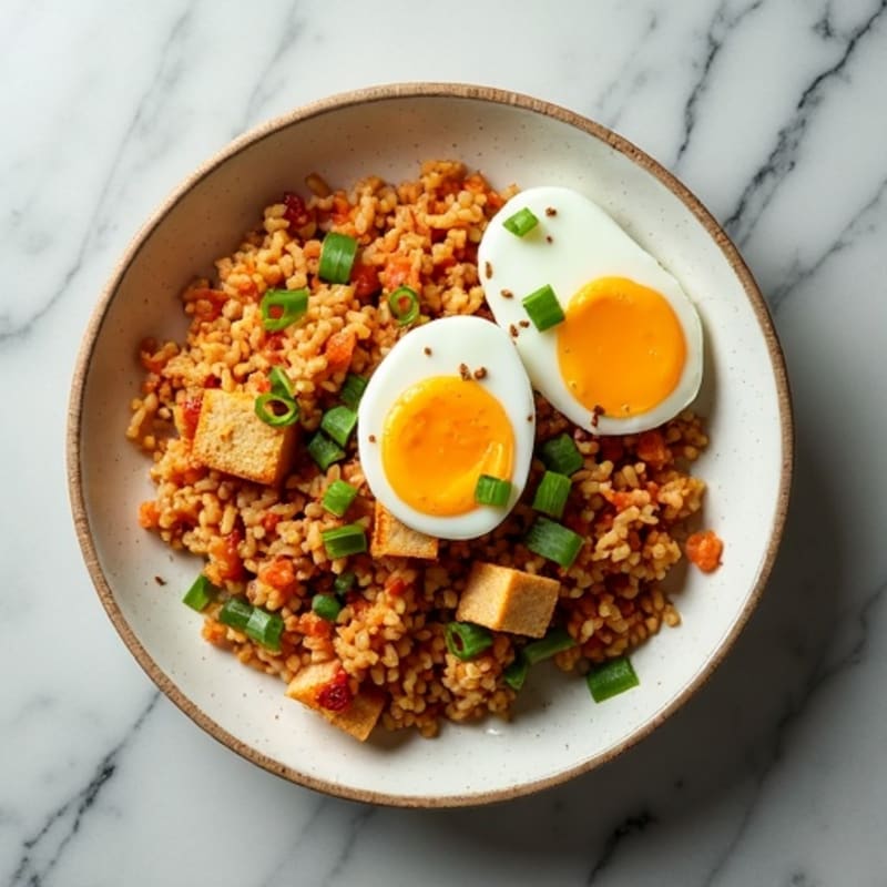 Crispy Cauliflower Rice Kimchi Stir-Fry