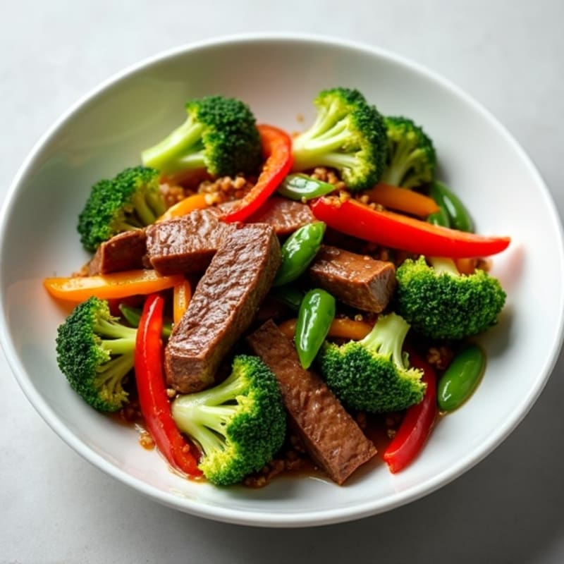 Savory Garlic Ginger Beef and Crispy Broccoli Stir-Fry