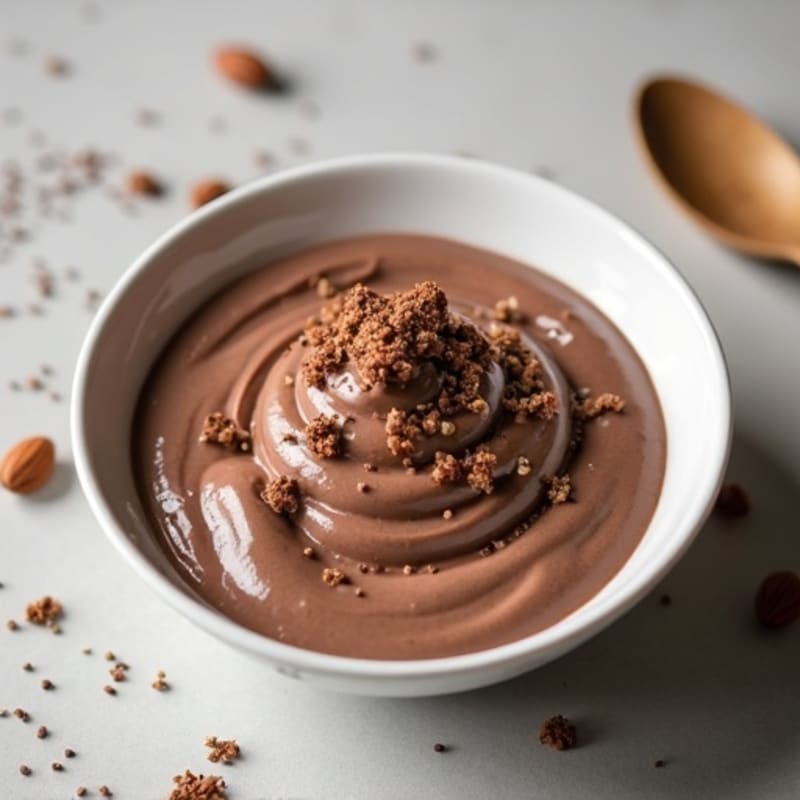 Silky Chocolate Protein Pudding with Chia Seeds