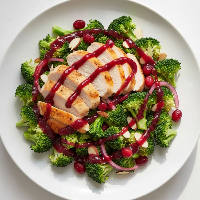 Broccoli Salad with Cranberry Vinaigrette
