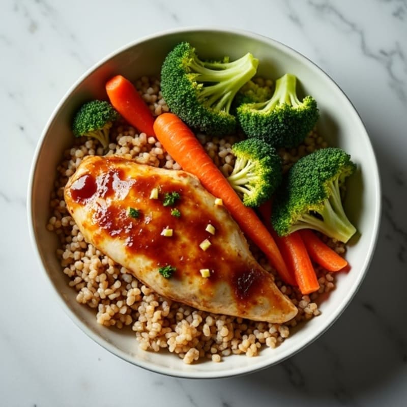 Sticky Ginger-Garlic Teriyaki Chicken Bowl