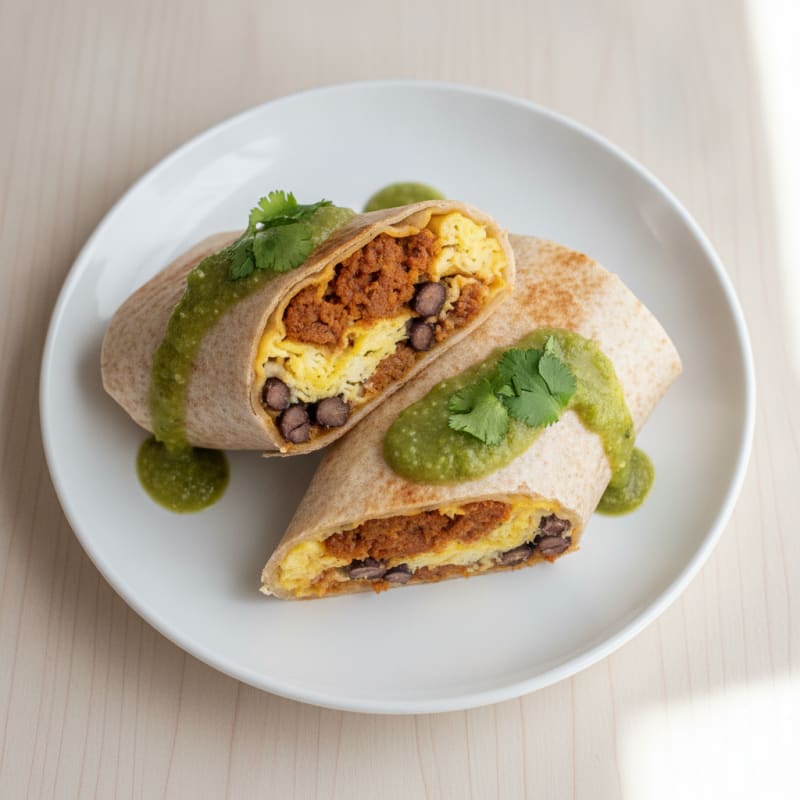 Hearty Chorizo and Egg Breakfast Burrito