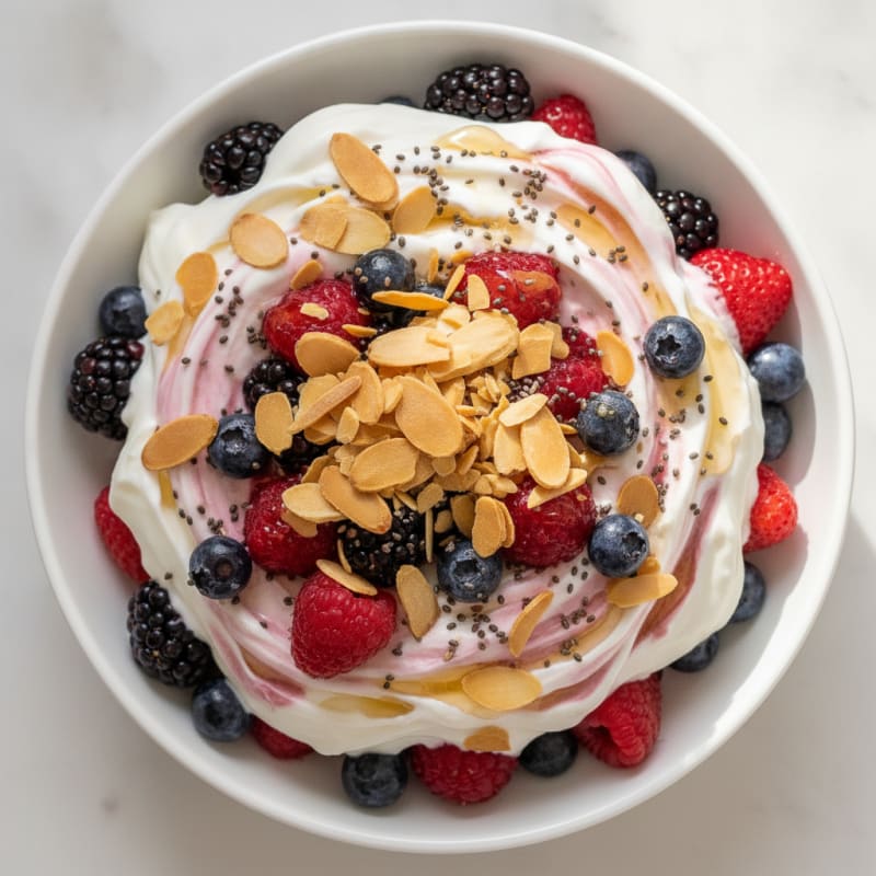 Creamy Greek Yogurt Protein Parfait with Mixed Berries