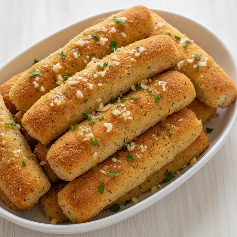 Warm Garlic Parmesan Breadsticks