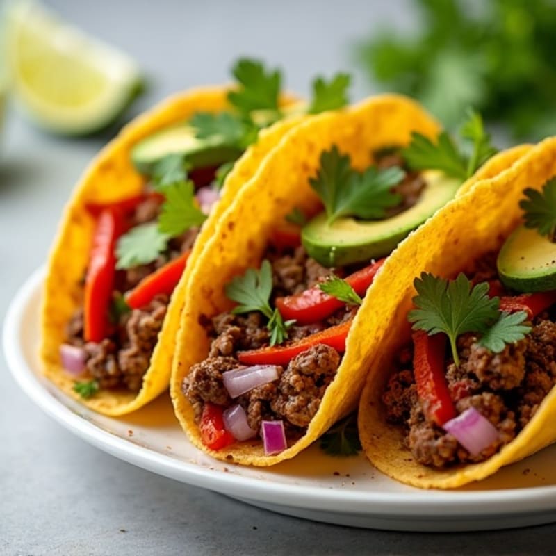 Spicy Lime Skillet Beef Tacos