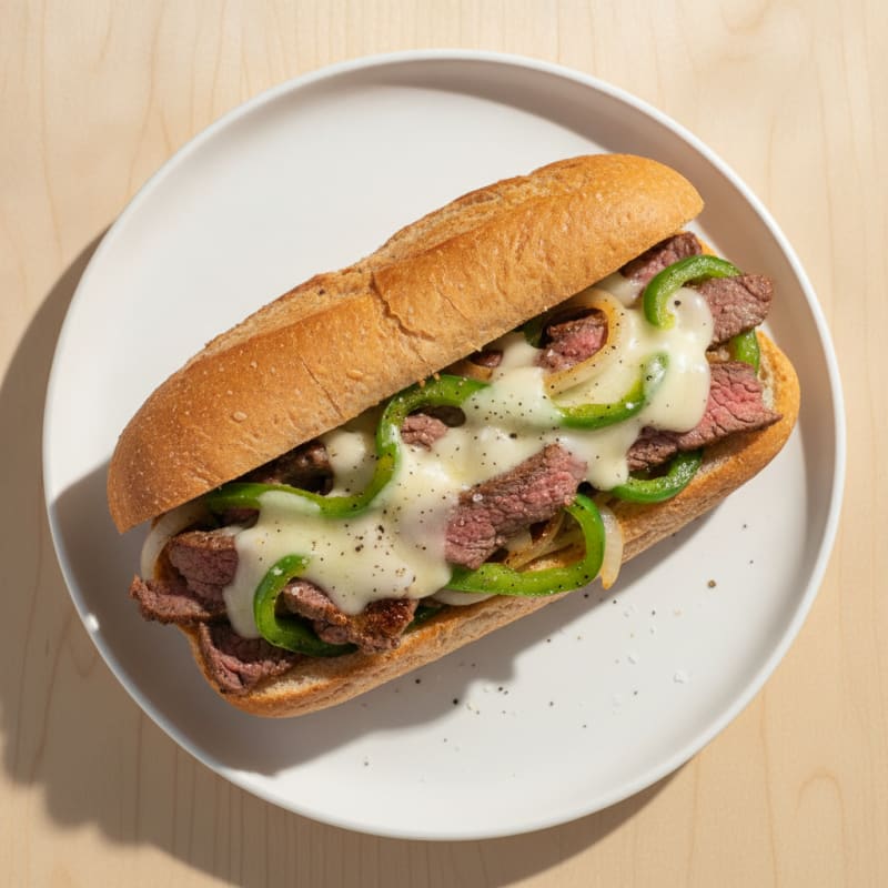 Classic Philly Cheesesteak Sandwich
