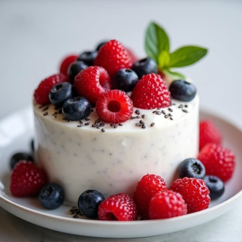 Silky Greek Yogurt Protein Mousse with Mixed Berries
