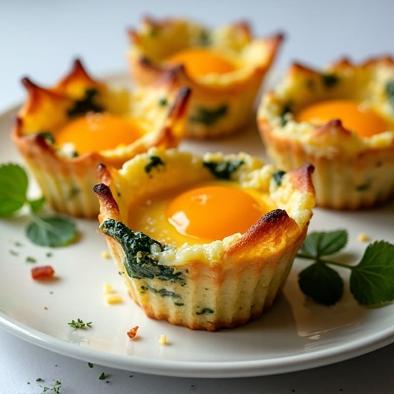 Crispy Turkey Bacon and Herb-Baked Egg Cups
