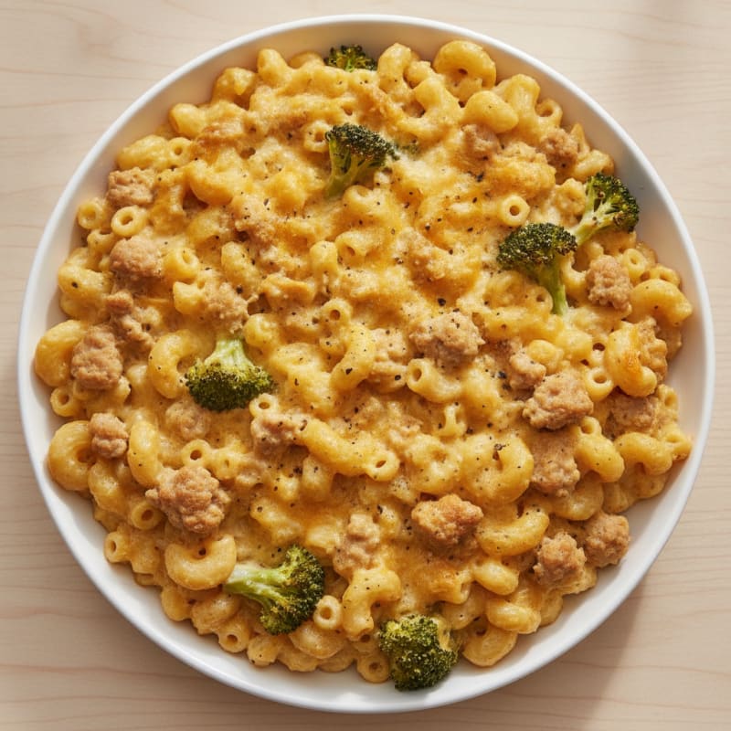 High-Protein Baked Macaroni and Cheese Casserole