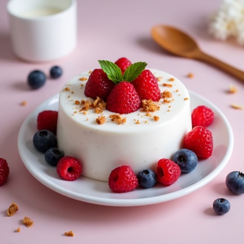 Silky Greek Yogurt Protein Mousse with Berries