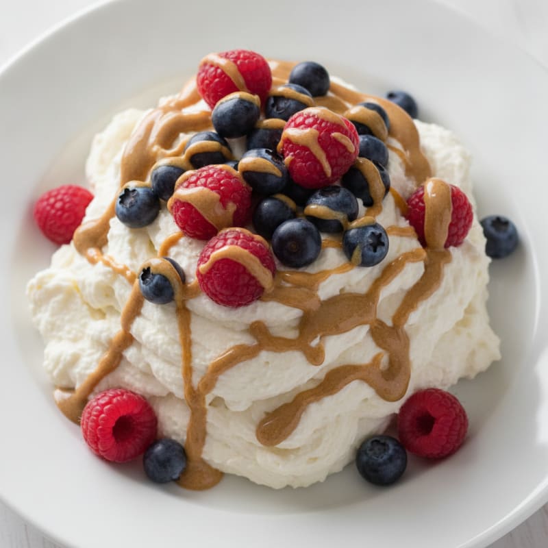 Silky Greek Yogurt Protein Mousse with Berries