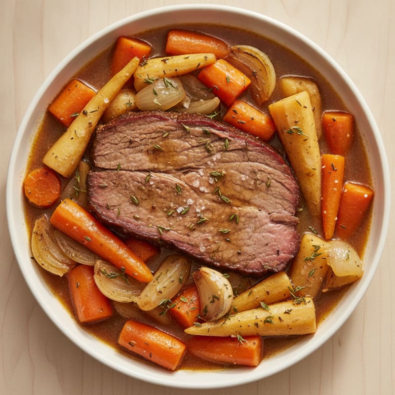 Slow-Cooked Brisket with Root Vegetables