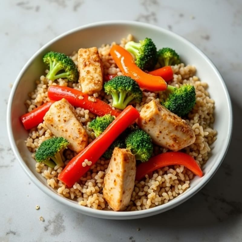 Chicken and Vegetable Brown Rice Stir-Fry