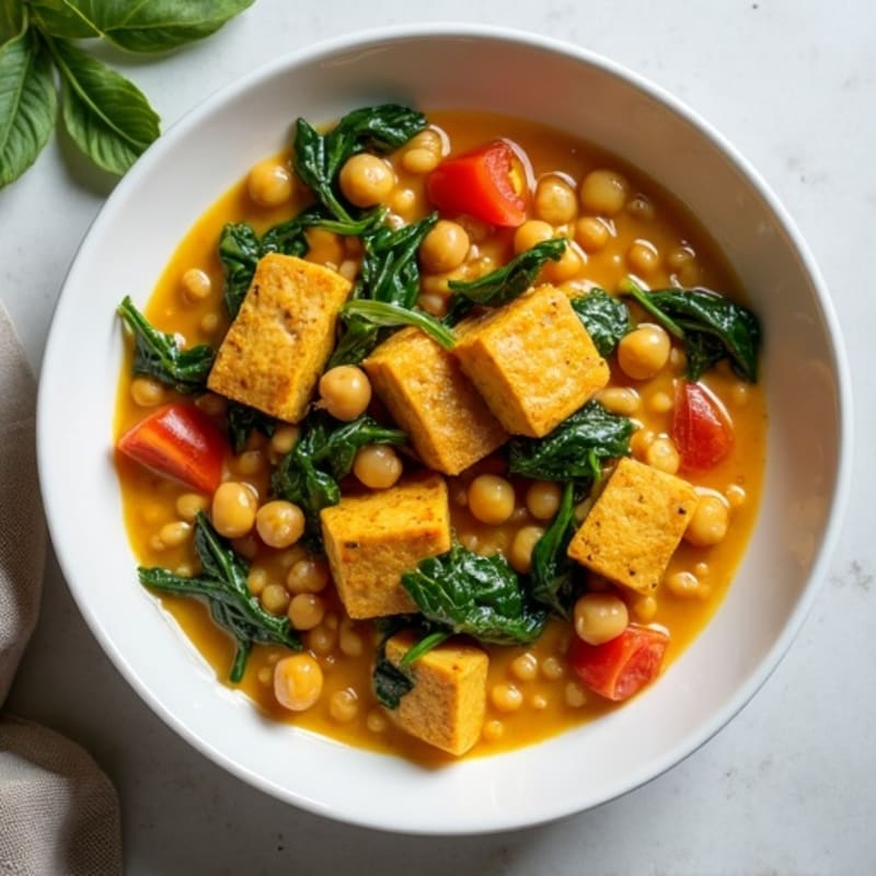 Creamy Coconut Chickpea and Spinach Curry