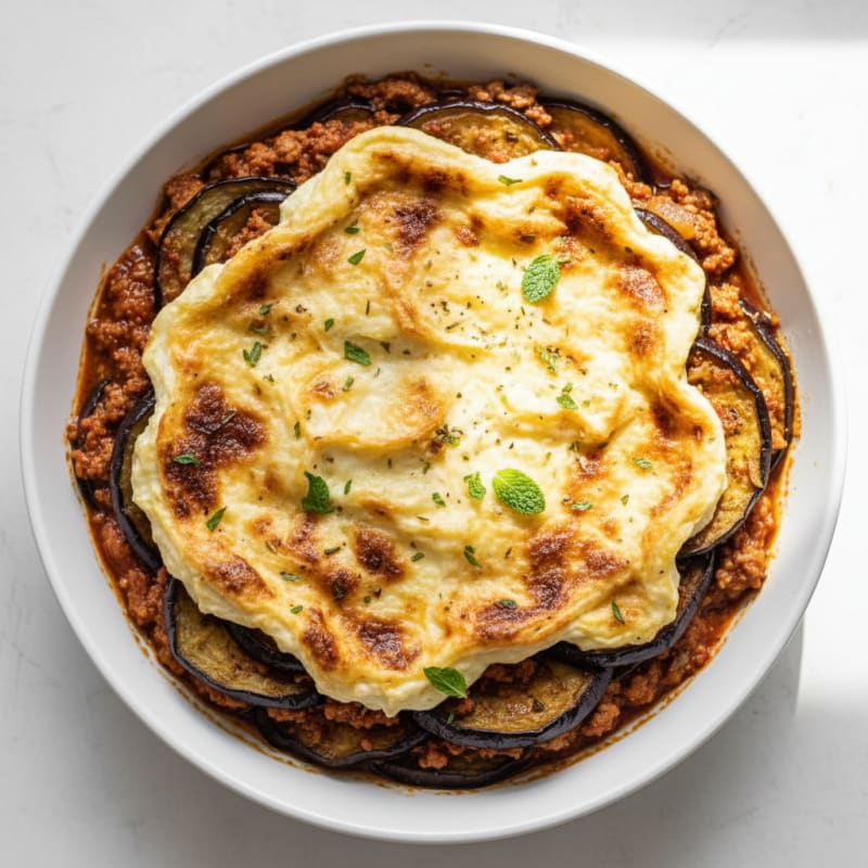 Lamb and Eggplant Moussaka Bake