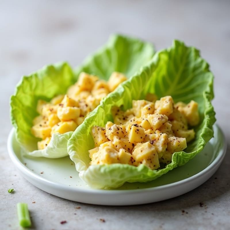 Creamy Egg Salad Lettuce Wraps