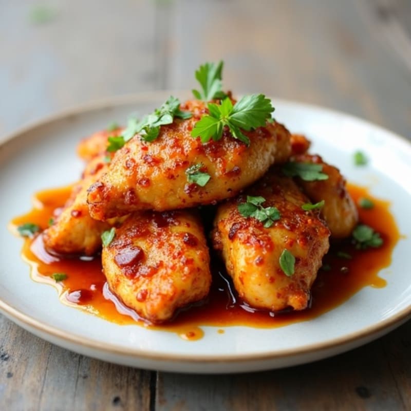 Crispy Pan-Seared Chicken with Sticky Sweet & Sour Sauce