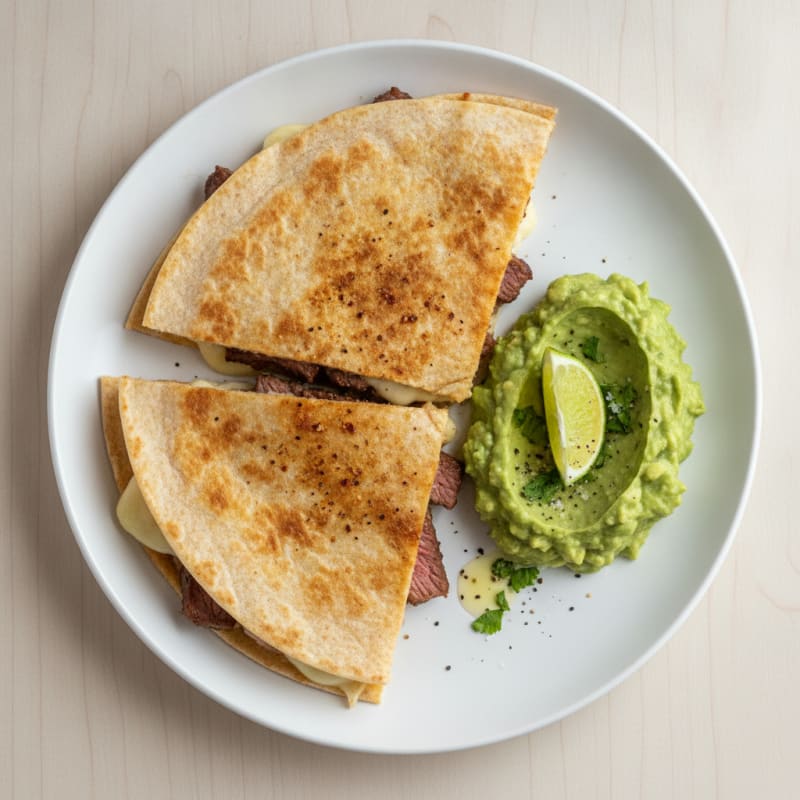 Carne Asada Quesadillas with Guacamole