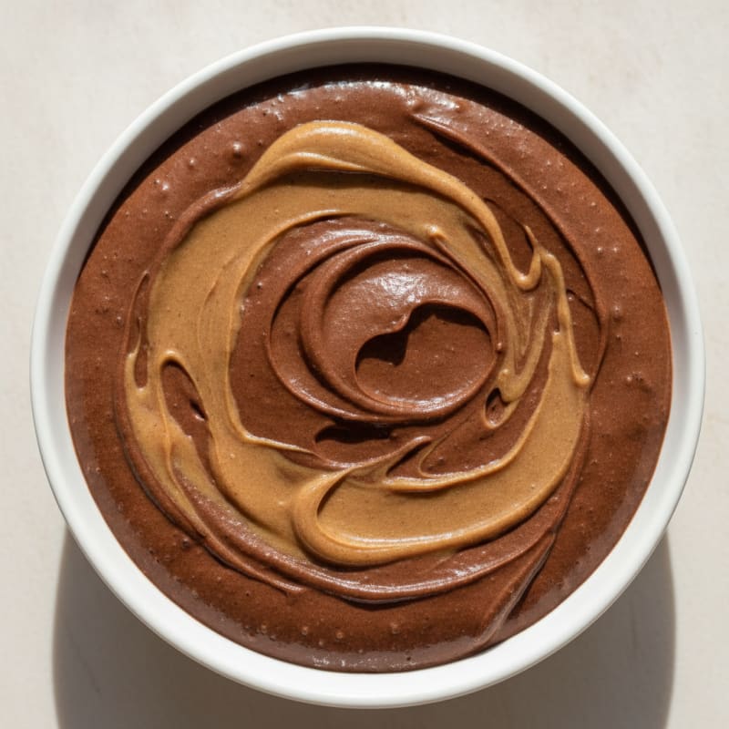 Protein Chocolate Pudding with Almond Butter Swirl