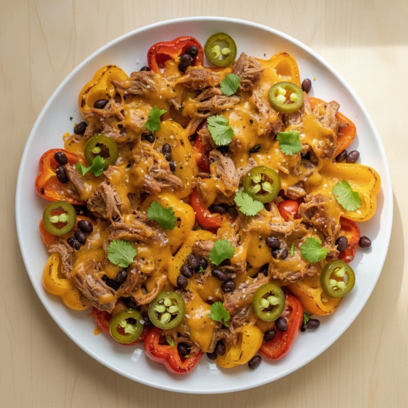 Pulled Pork Nachos with Pickled Jalapeños