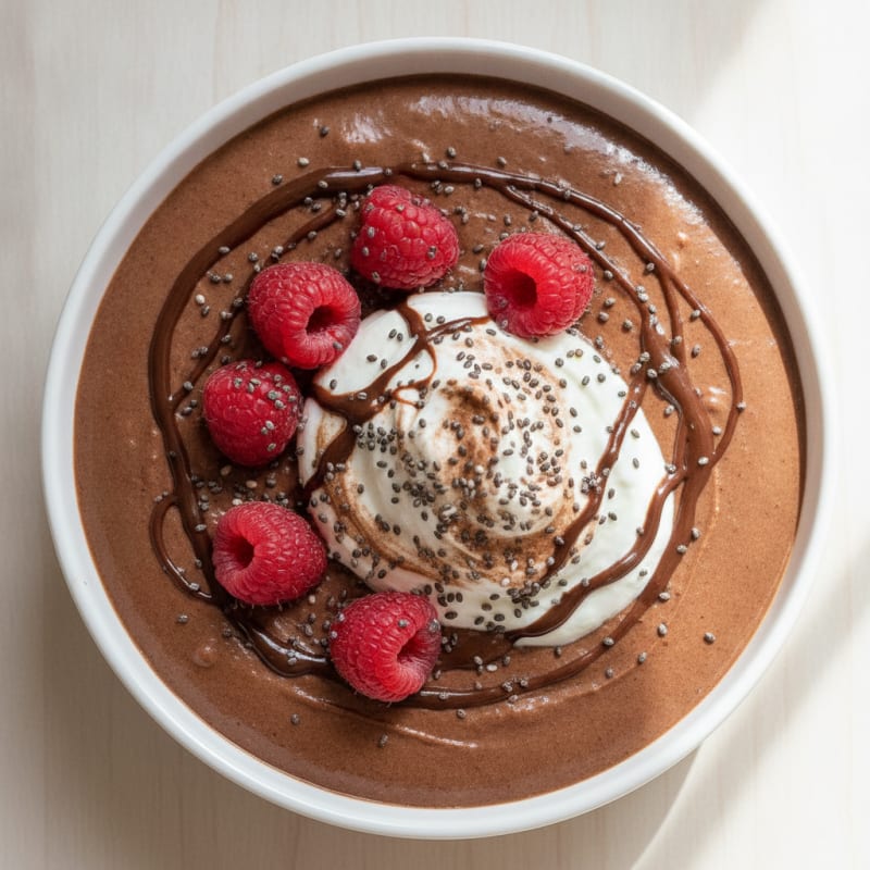 Silky Chocolate Protein Pudding with Greek Yogurt