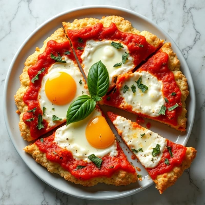 Cauliflower Crust Margherita Pizza with Fresh Basil