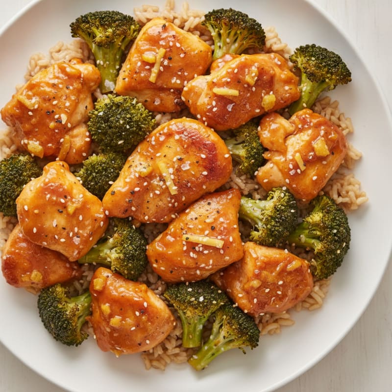Baked Orange Chicken and Broccoli