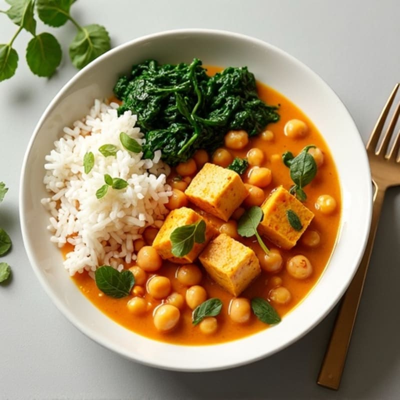 Creamy Coconut Chickpea and Spinach Curry