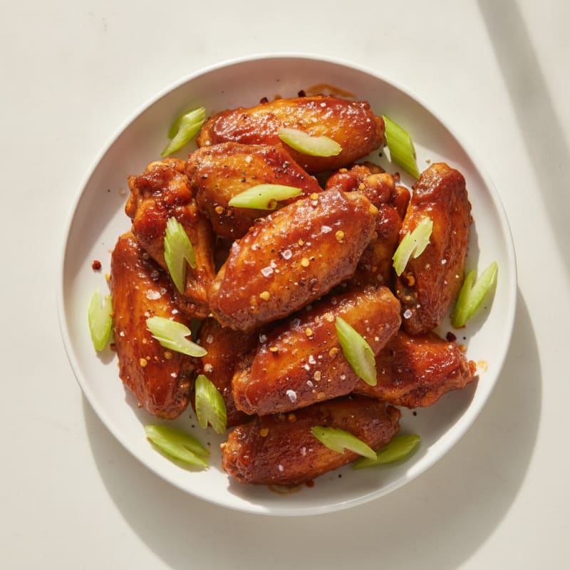 Spicy BBQ Glazed Chicken Wings