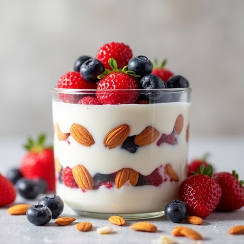 Greek Yogurt Protein Parfait with Mixed Berries