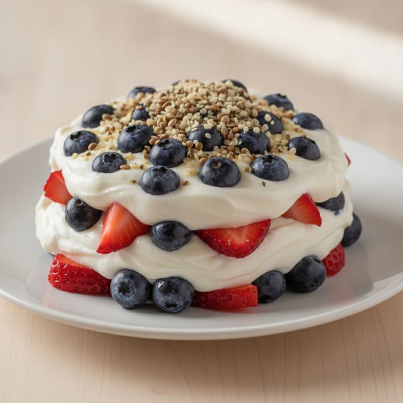 Greek Yogurt Protein Parfait with Mixed Berries