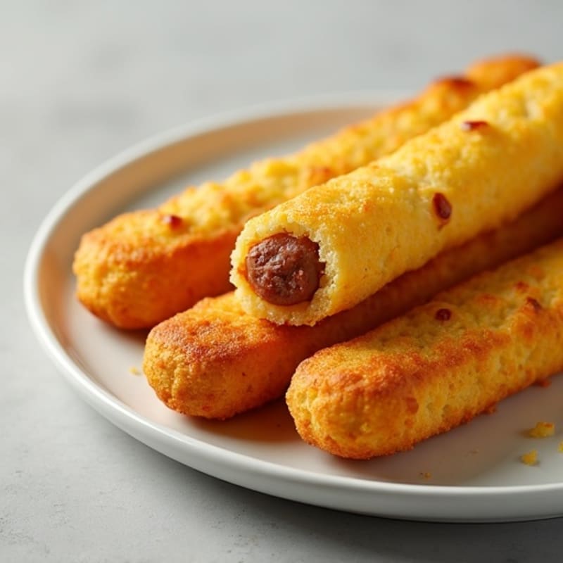Golden Baked Chicken Sausage Cornbread Sticks