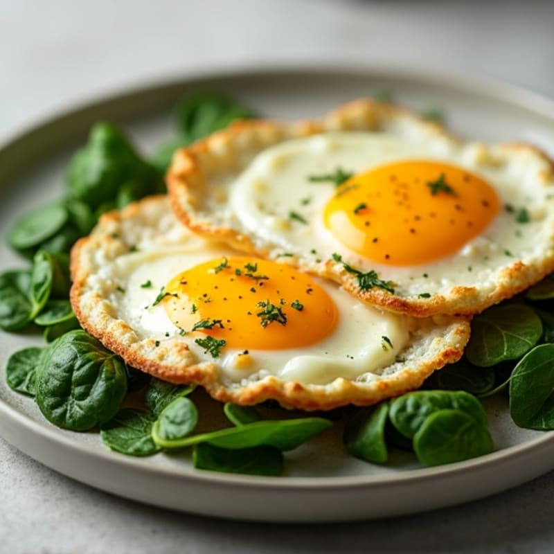 Fluffy Herb-Baked Eggs with Spinach