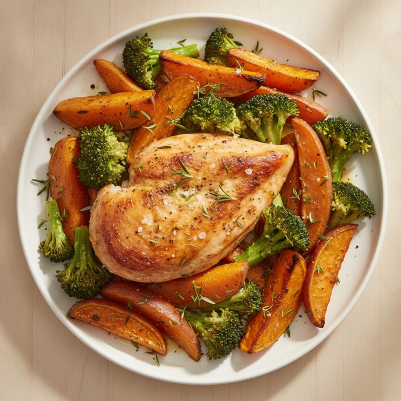 Herb-Roasted Chicken with Roasted Vegetables