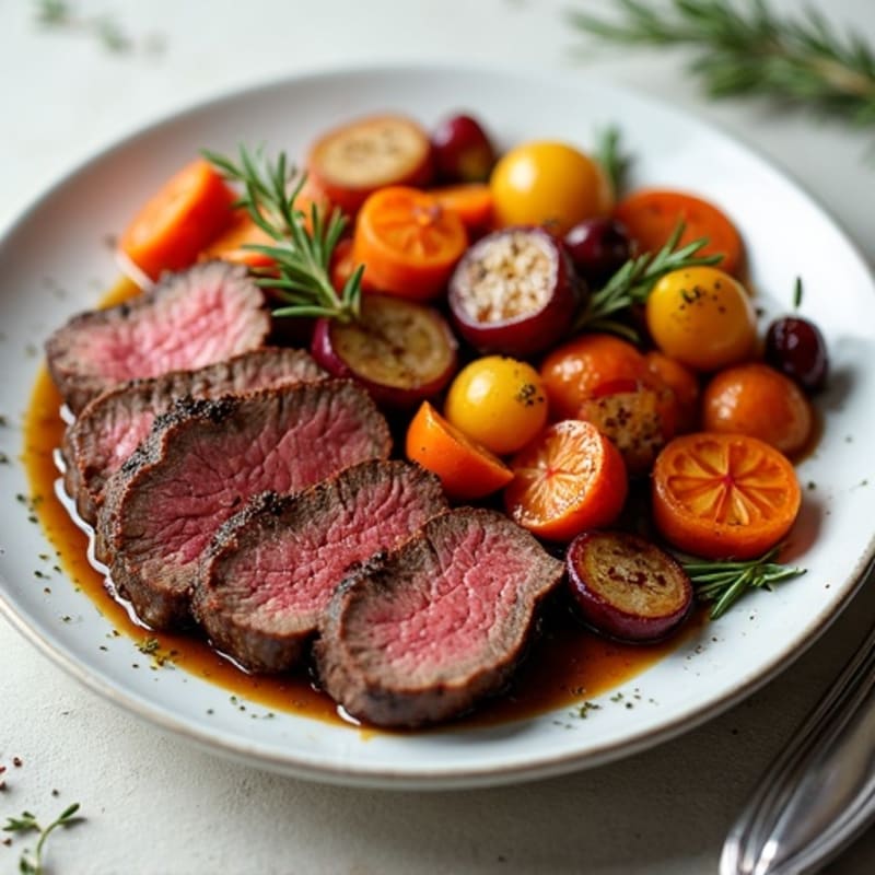 Herb-Roasted Beef with Crispy Roasted Root Vegetables