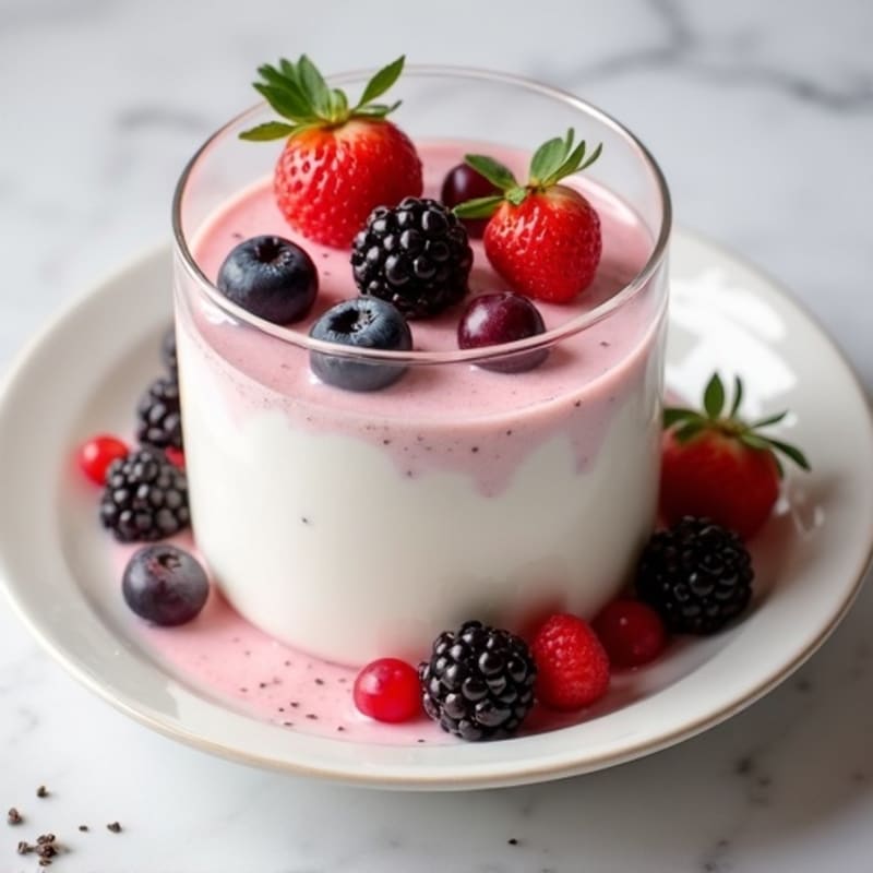 Silky Greek Yogurt Protein Pudding with Berries