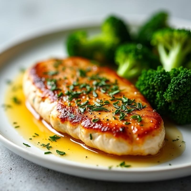 Herb-Garlic Pan Seared Chicken Breast