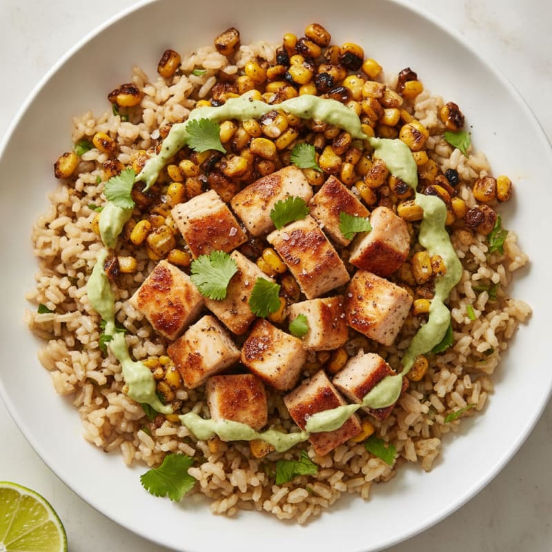 Chicken Cilantro Lime Street Corn Bowl