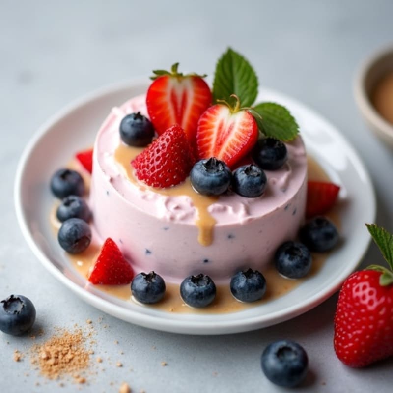 Silky Greek Yogurt Protein Mousse with Fresh Berries