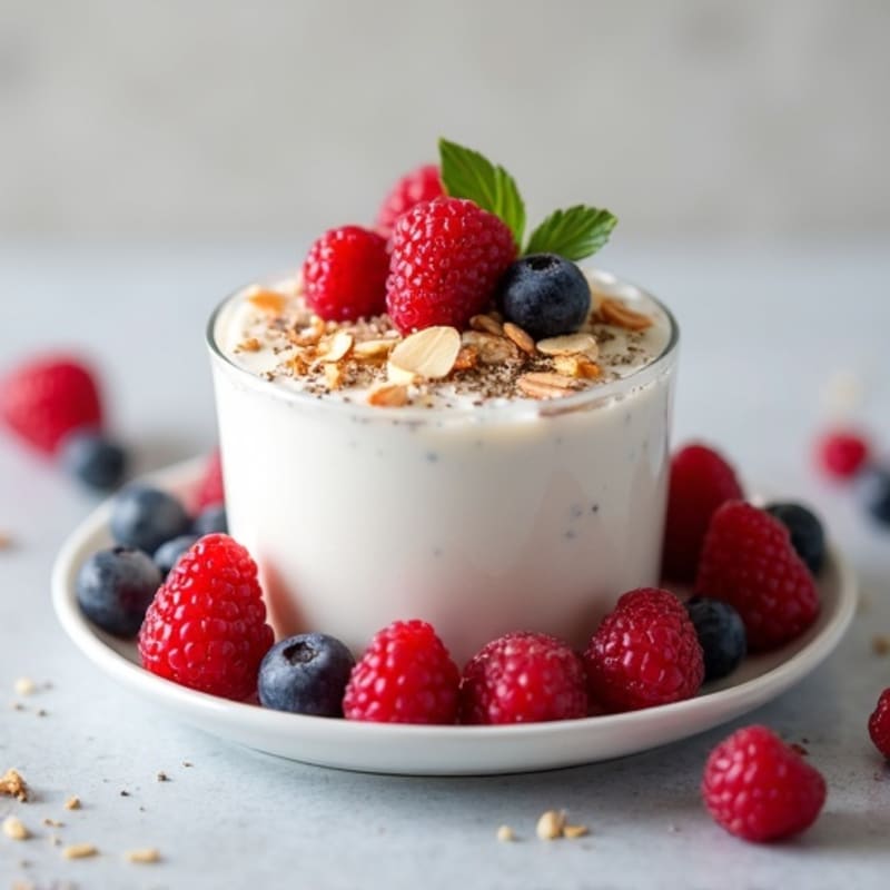 Creamy Greek Yogurt Protein Mousse with Mixed Berries