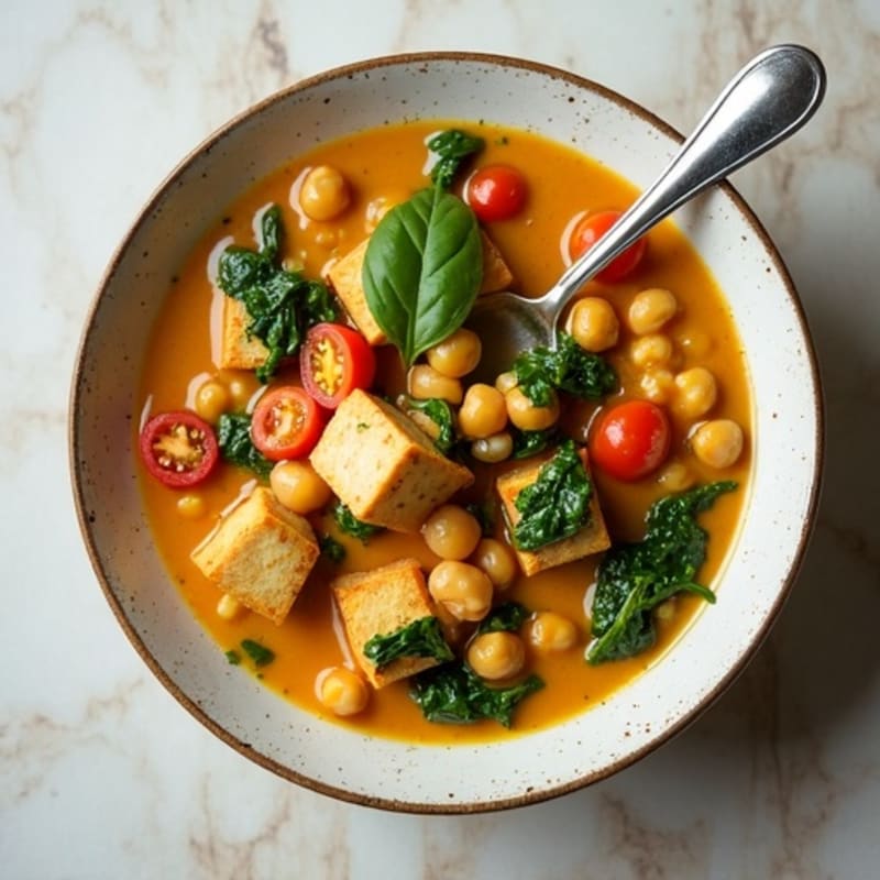 Creamy Chickpea and Spinach Curry