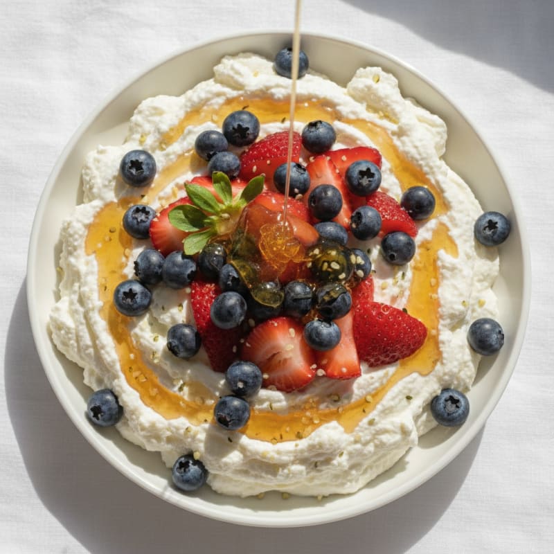 Whipped Yogurt with Berries and Honey