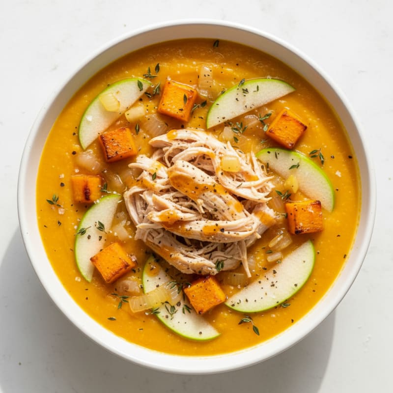 Roasted Butternut Squash and Apple Soup